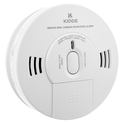 Kidde 10SCO Combination Smoke and Carbon Monoxide Alarm with Voice Notification and Alarm - Dual CO Detector and Fire Alarm with 10 Year Sensor Life - 10 Year Warranty