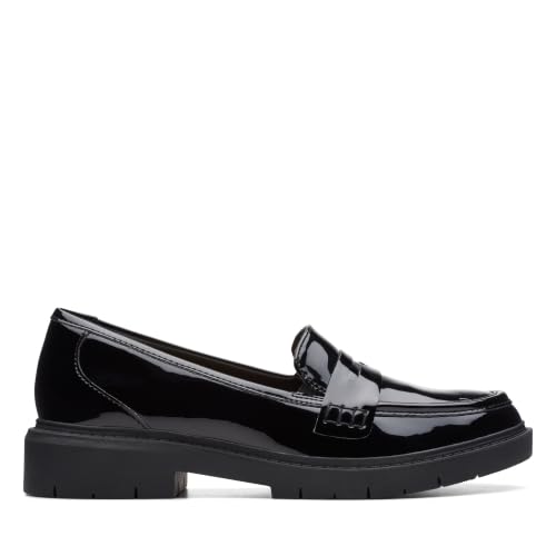 Clarks Damen Westlynn Ayla Slipper, Schwarzes Lack-Synthetik-Material, 41.5 EU – Ansicht 2