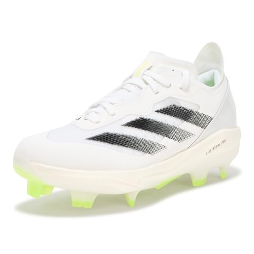 adidas Women's Adizero Instinct+ Softball Sneaker, White/Black/White, 9