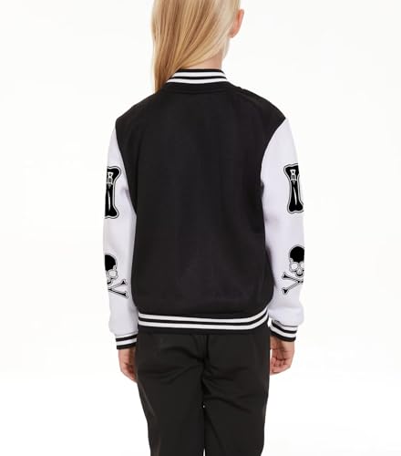 Image of ACEFAST INC Kids Boys Girls Baseball Jacket Varsity Jacket Casual Sport Coat Cardigan Sweatshirt Uniforms Youth 2-13 Year