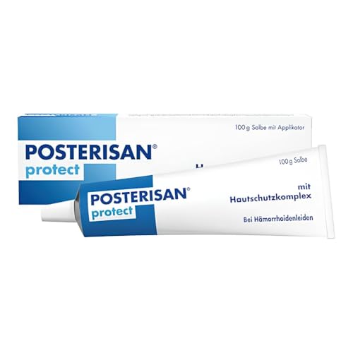 Posterisan protect Rektalsalbe mit Hautschutzkomplex: Salbe mit Applikator zur Linderung von Hämorrhoiden-Beschwerden und Schutz vor Reizungen 100 g