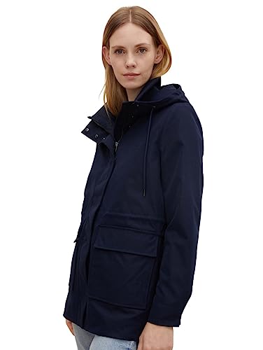TOM TAILOR Damen Parka mit Reißverschlussdetail 1030080, 10668 - Sky...