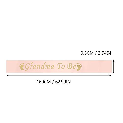 Amosfun 3pcs Grandma to Be Sash Satin Baby Shower Party Sash Shoulder Strap Baby Shower Party Supplies for Gender Reveals Baby Infant Birthday2