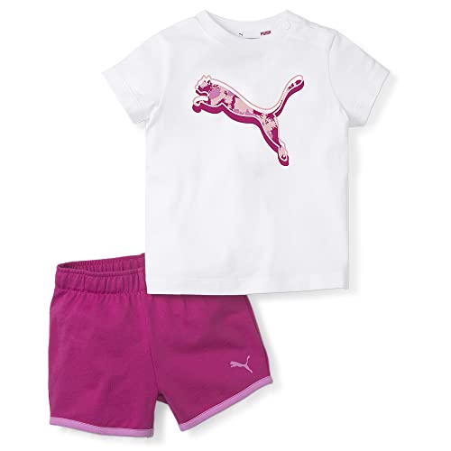 Ensemble short Minicats Alpha Puma White pour bébé en coton doux
