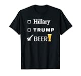 Photo Gallery hillary trump beer - maglietta con scritta "funny election" maglietta Photo Gallery hillary trump beer - maglietta con scritta "funny election" maglietta