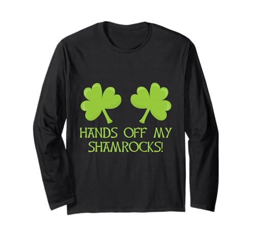 Funny Irish Shamrock Boobs Breasts Boobies | St. Patrick Day Manche Longue