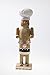 Clever Creations Traditional Christmas Gingerbread Man Nutcracker White Chef's Hat | Graham Cracker S'More Base | 14" Tall Perfect for Shelves and Tables | Collectible Wooden Nutcracker
