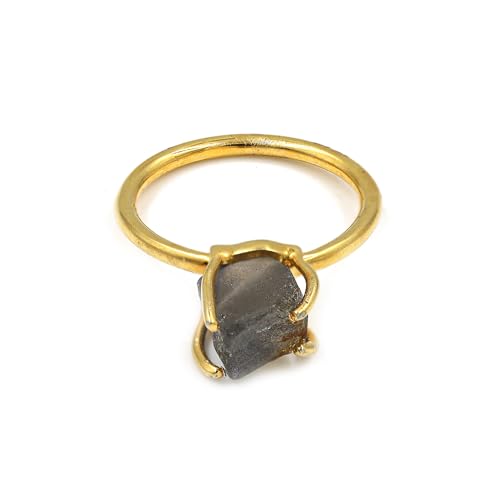 Bague en labradorite brute véritable, un talisman poétique au quotidien
