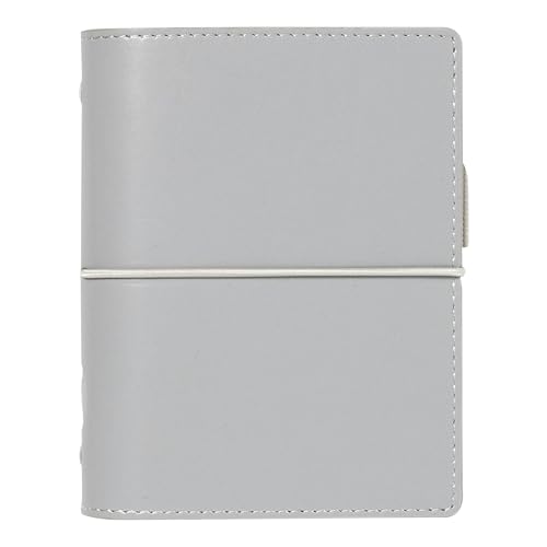Filofax Domino Gris aspect cuir : organiseur de poche haut de gamme 6 anneaux