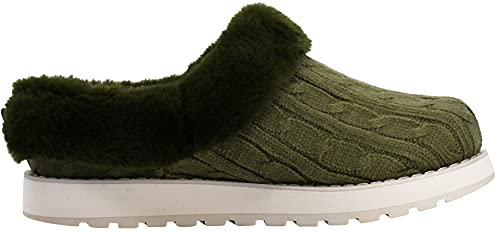 Image of Skechers Women's Keepsakes Ice Angel Sneaker | Casual slipper, Memory Foam footbed, Soft sweater knit upper, Faux-Fur Lining, Flexible indoor and outdoor outsole