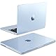 Fintie Hülle Kompatibel mit MacBook Air 13.6 Zoll M4 M3 M2 A3240 A3113 A2681 (2025-2022), [100% Entspricht der Offiziellen Farbe] Premium Ultradünne Matte Hartschale Schutzhülle (Frost Himmelblau)