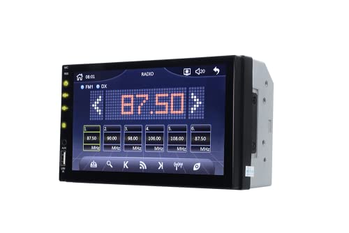Radio doble din para auto con pantalla táctil HD de 7 pulgadas miniatura 3