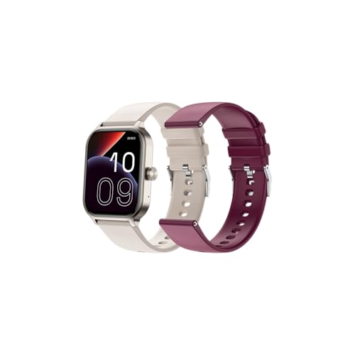 SPC Smartee Duo 3 – Smartwatch Reloj Inteligente Pantalla AMOLED 1,93” | Llamadas Bluetooth | Batería hasta 7 días | 100 Deportes | IP68 | Control por App Smart You | 2 Correas Beige y Granate