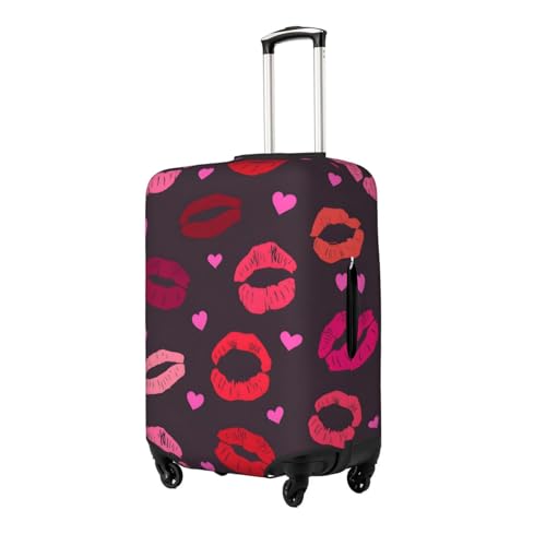 Lips Prints Travel Luggage Cover Suitcase Protector Bag,Dust-Proof Fits 18-32 Inch Luggage,Baggage Covers For Kid And Adult,Medium2