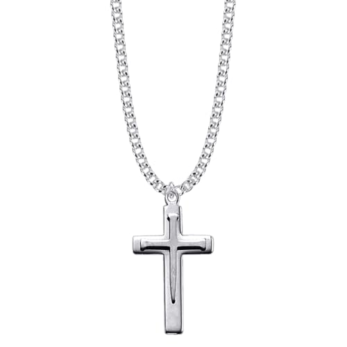 True Faith Jewelry Sterling Silver Cross Pendant, 1 1/8 Inch