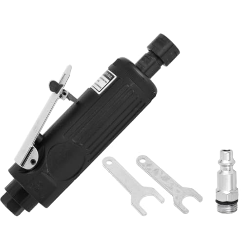 HYFN Molinillo de aire, amoladora neumática recta de 1/4 pulgadas, amoladora de troquel, interruptor de seguridad, herramientas neumáticas, herramientas neumáticas 22000 RPM, 0.3HP, amoladora recta,