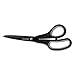 Universal Industrial Carbon Blade Scissors, 8" Long, 3.5" Cut Length, Black/Gray Straight Handle