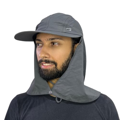 Boné Legionário Com Proteção Solar Máxima Dermatologico UV50+ com Protetor de Nuca (BR, Alfa, Único,