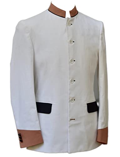 Blazer à col montant pour homme avec bouton simple chic pour soirée festive