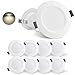 Produktbild Eande 10er Set Einbaustrahler LED Flach 10W LED Spots 230v Neutralweiß 4000K Aussen Ø 142mm, Einbauleuchten LED Weiß Rund Einbauspots, 900lm Deckenspots, Einbautiefe 25mm, Einbauloch Ø 115-130mm