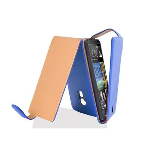 Cadorabo Funda para HTC One MAX in Azul Real   Cubierta Proteccíon Estilo Flip de Cuero Sintético Estructuro   Etui Case Cover Carcasa