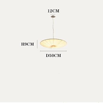 Fabric Pendant Light, Umbrella Shape Pendant Lamp Contemporary Fabric Art Deco Suspended Light in Beige (19.5 Inch)