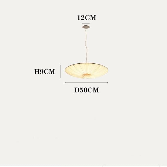 Fabric Pendant Light, Umbrella Shape Pendant Lamp Contemporary Fabric Art Deco Suspended Light in Beige (19.5 Inch)