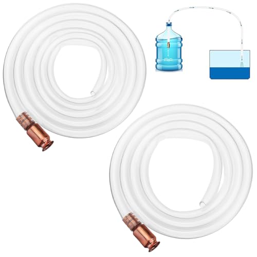 XSHAO® 2 Pcs Tuyau Siphon, 1,8 m/2,5 m Siphon Essence Auto-Amorçante Tuyau de Secouage pour Transfert de Gaz/Essence/Diesel/Carburant/Eau