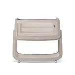 SnuzPod 5 Bedside Crib - Newborn Next to Me Crib with Zip Down Breathable Windows, Lift-Off Bassinet, Portable & Rocking Stand, 3-in-1 Baby Bed with Wheels & Mattress, Pebble