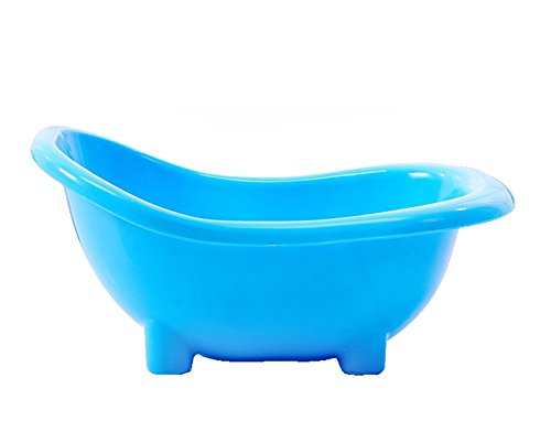 Sage Square 19cm Bath Sand Tub Cum Bathroom for Hamster/Dwarf/Gerbil/Chinchilla/Mice (Blue) 2