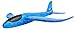 MALATEC Styroporflieger Kinder Flugzeug Spielzeug Outdoor manuelles werfen 5 Farben 9135, Farbe:Blau