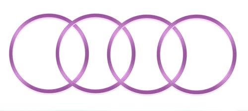 Image of Aluminum Alloy Vent Outer Rings Kit for Toyota Tacoma 2016-2023 (4pcs Purple) - Air Conditioner Vent Trim Rings, Metal Interior Upgrade Accessories