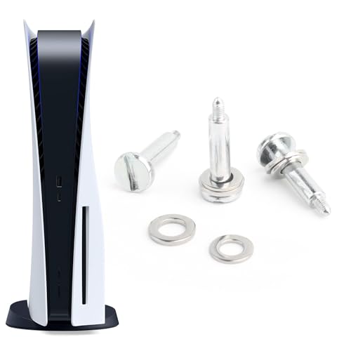 RongZy para PS5 3Pcs Tornillo de Base de Consola de Juegos para PlayStation 5 PS5 Reparación de Tornillos de Inferior Accesorios