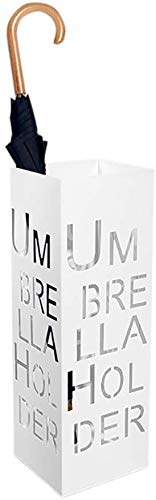 FALIYORS Umbrella Stand Metal Umbrella Stand with 2 Hooks and Drainer Free-Standing Stand for Long/Short Umbrella Canes 18 Times and 18 Times and 55 cm