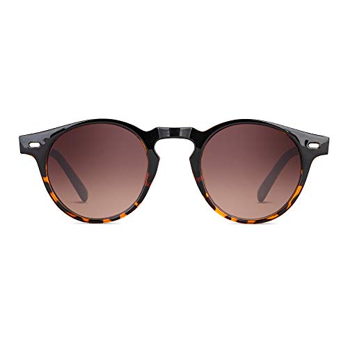 TWIG gafas de sol MENDEL hombre/mujer UV400 redondas vintage (FUSION BROWN)