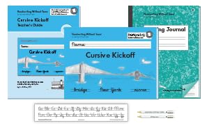 Handwriting Without Tears, 2nd Grade Print to Cursive Bundle - Includes Cursive Kickoff, Writing Journal, Teacher's Guide, Pencils, and Cursive Alphabet Desk Strips