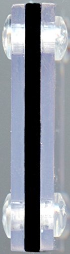 Portamoneda acrílico Capital Plastics 3-panel 2x2 negro miniatura 2