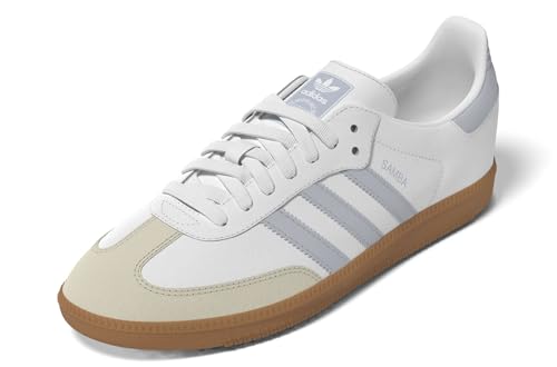 Image of adidas Samba OG Womens Sneaker (White Halo Blue Gum, 5.5, IE0877)