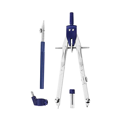 Pacific Arc Quick Speed Bow Compass with ruling Pen, Universal Adaptor, 6 inch Break Leg, and Replacement Lead