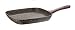 Pintinox Poêle grill en aluminium avec grill série Chalet, anti-adhésive, effet pierre, manche effet bois, adapté à l'induction, dimensions 28 x 28 cm