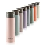 eppikan eppiToGo Edelstahl Thermobecher- Isolierbecher, Kaffee-to-go Becher, 350 ml, 500 ml Travel Mug, Autobecher, auslaufsicher mit hygienischer 360°-Trinköffnung (Powder Pink, 500 ml)