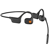 IFECCO Bone Conduction Headphones with Mic - Bluetooth 5.3 Open Ear Headphones with Noise Cancell...