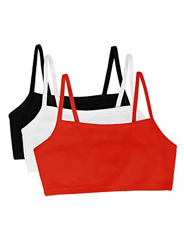 Image of Fruit of the Loom Women's Spaghetti Strap Cotton Sports Bra - All-Day Comfort & Easy Movement