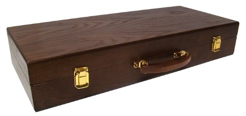Poker Quality Walnut Wooden 500 Chip Case - Thumbnail 3