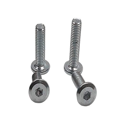 20pcs M6 Flat Round Head Hex Furniture Screw Oblique Large Flats Socket Heads Cap Screws Flange Bolt 10-65mm - (Size: M6/ 65mm) SCRW-194382 Kolloee