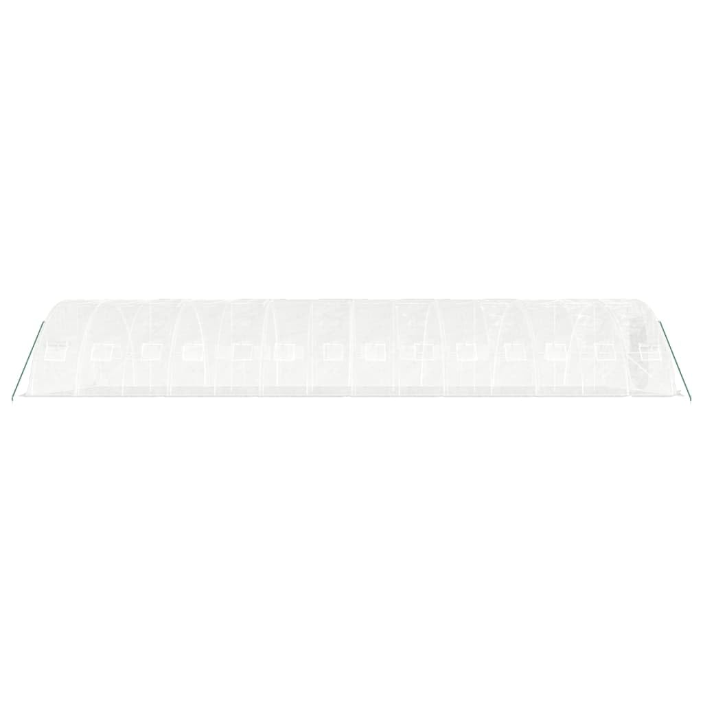 Szklarnia ze stalową ramą, biała, 70 m², 14 x 5 x 2,3 m, do ogrodnictwa hobbystycznego, hodowli roślin, ochrona przed mrozem, odporna na warunki atmosferyczne domek do sadzenia, inspekt, domek