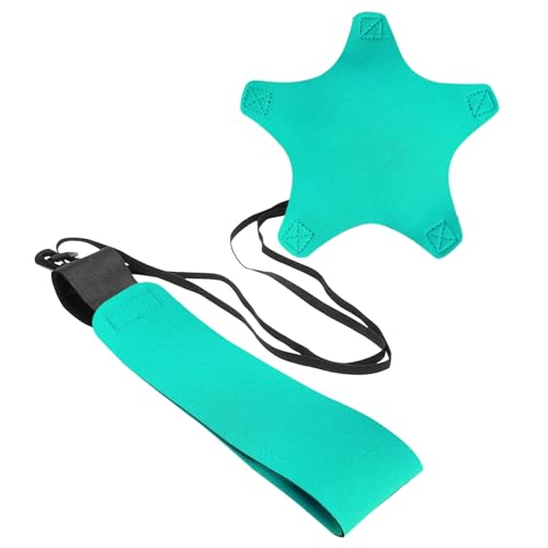 clinmday Football Kick Trainer Solo,Soccer Training Accessories Wear Resistant Adjustable Waist Belt Kids Football Training Tool for Training Cyan