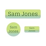 Name Bubbles - Kids Custom Name Labels for Daycare, School, Camp (102 Labels) - Personalized Waterproof Name Stickers for Clothes Tags, Lunch Boxes, Water Bottles, & School Supplies (Ombre)