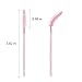 300 Pack Disposable Mascara Wands for Eyelash Extensions Eye Lash Applicators Makeup Brushes Tool kits, Crystal Pink Handle (Crystal Light Pink Handle - Pink)