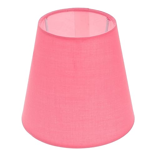 Image of Gadpiparty Pink Macaron Fabric Lamp Shade 5.51X5.51X5.11In Clip-on Drum Style Light Cover for Table Ceiling & Floor Lamps Small Chandelier Replacement Shade